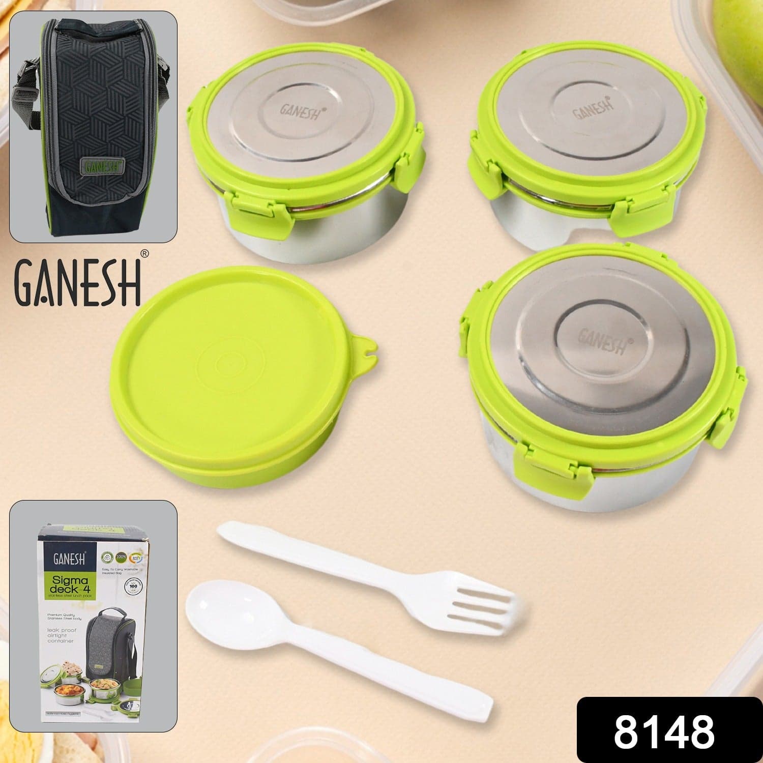 Stainless Steel Tiffin Lunch Box Container thumbnail 2
