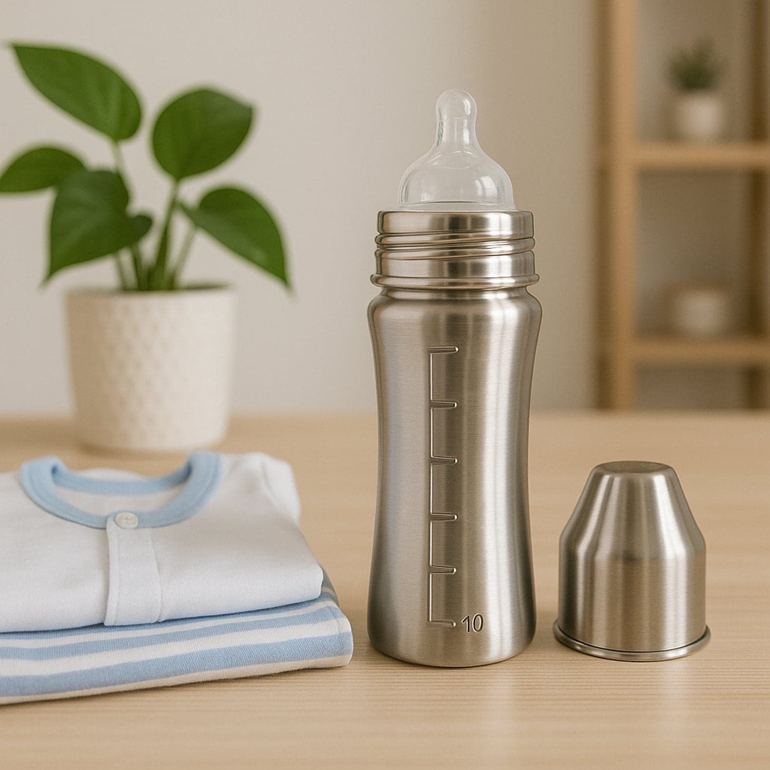 Ganesh Stainless Steel Baby Feeding Bottle, Milk Bottle For New Born / Infants / Toddler Up To 3 Years, Bfa Free (250 Ml Approx) thumbnail 6