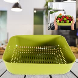 Multipurpose Small Plastic Kitchen Basket, Vegetables And Fruits Washing, Basket (20X17 Cm)