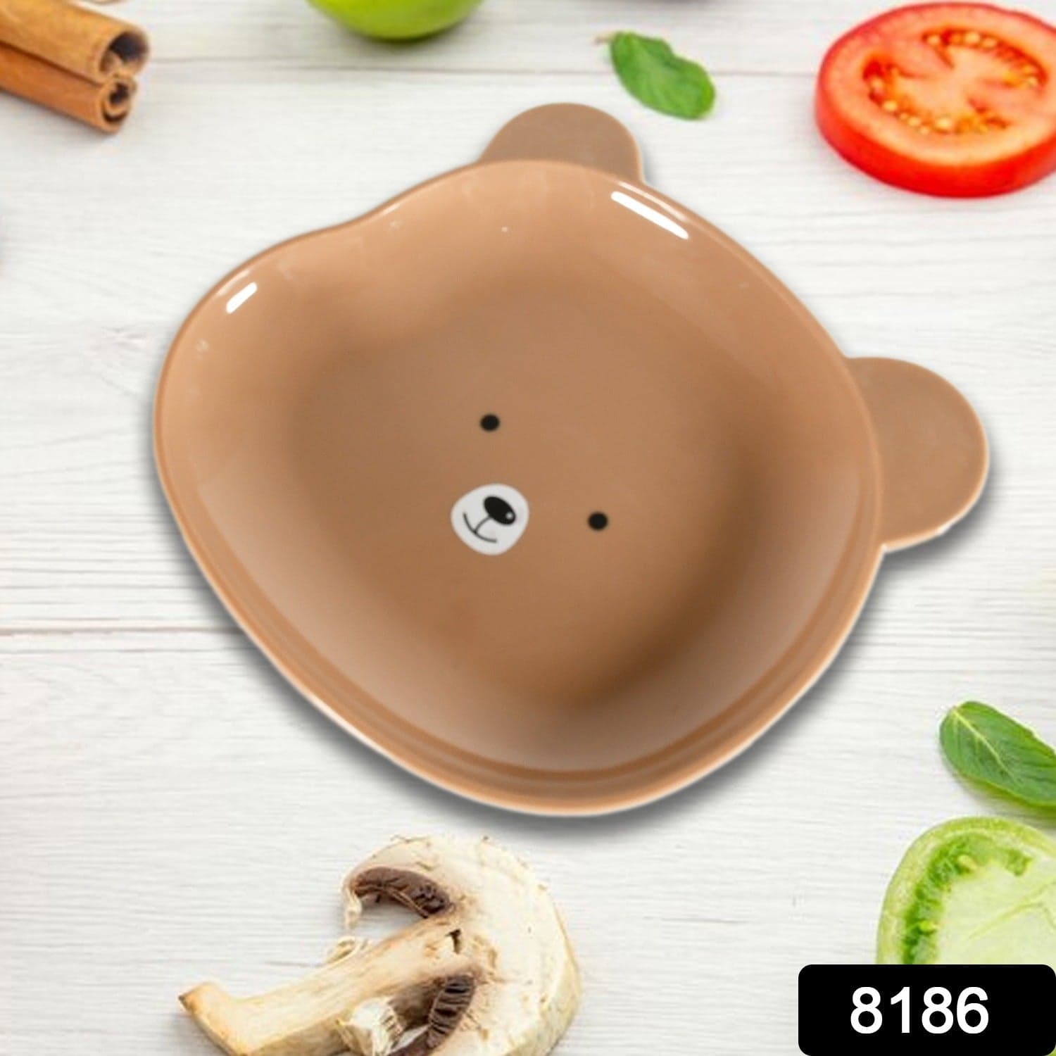Durable Food Serving Plate, Bear Shaped Plate Cartoon Snack Plates For Serving Fruits & Desserts (1 Pc) thumbnail 2