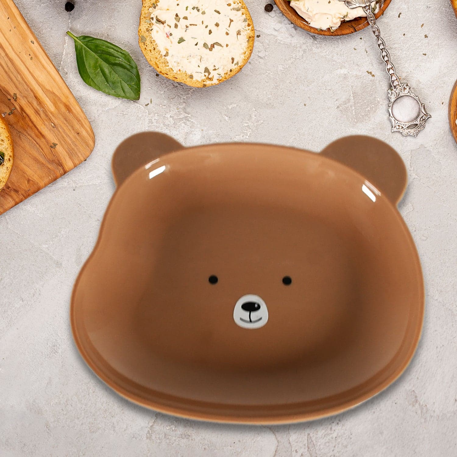Durable Food Serving Plate, Bear Shaped Plate Cartoon Snack Plates For Serving Fruits & Desserts (1 Pc) thumbnail 4