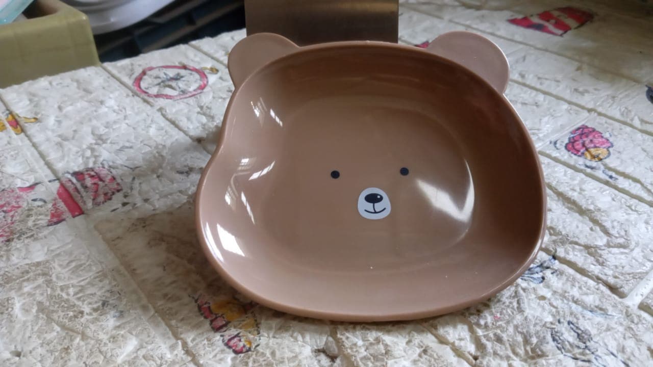 Durable Food Serving Plate, Bear Shaped Plate Cartoon Snack Plates For Serving Fruits & Desserts (1 Pc) thumbnail 7