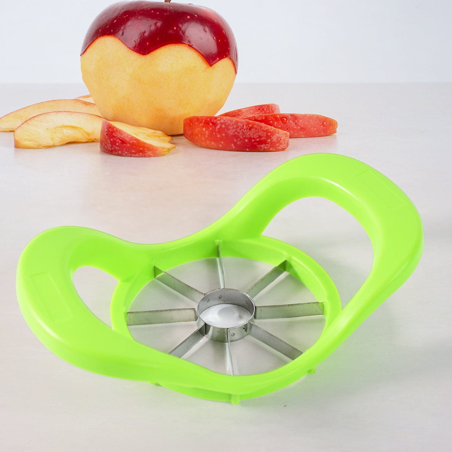 Multi Purpose Fruit Slicer Apple Cutter Regular With 8 Stainless Steel Blades Apple Slicer (1 Pc) thumbnail 3
