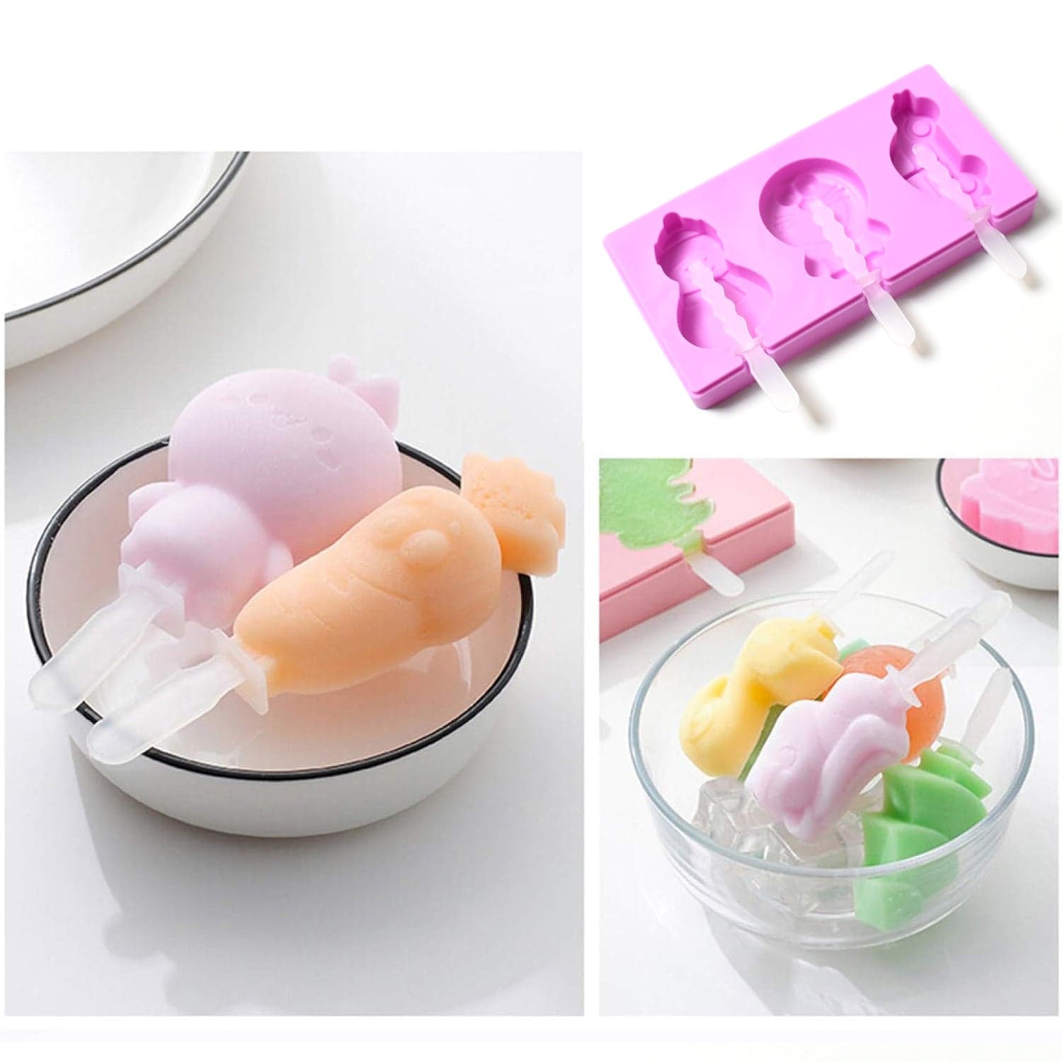 Silicone Popsicle Molds for Summer with Sticks & Lids thumbnail 6