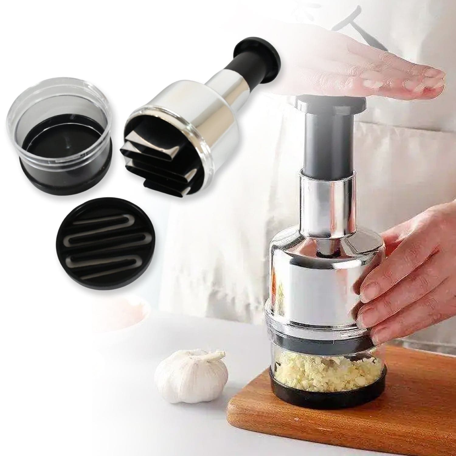 Food Cutter Multifunctional Stainless Steel Blade Onion Cutter Food Vegetable Cutting Tool thumbnail 1