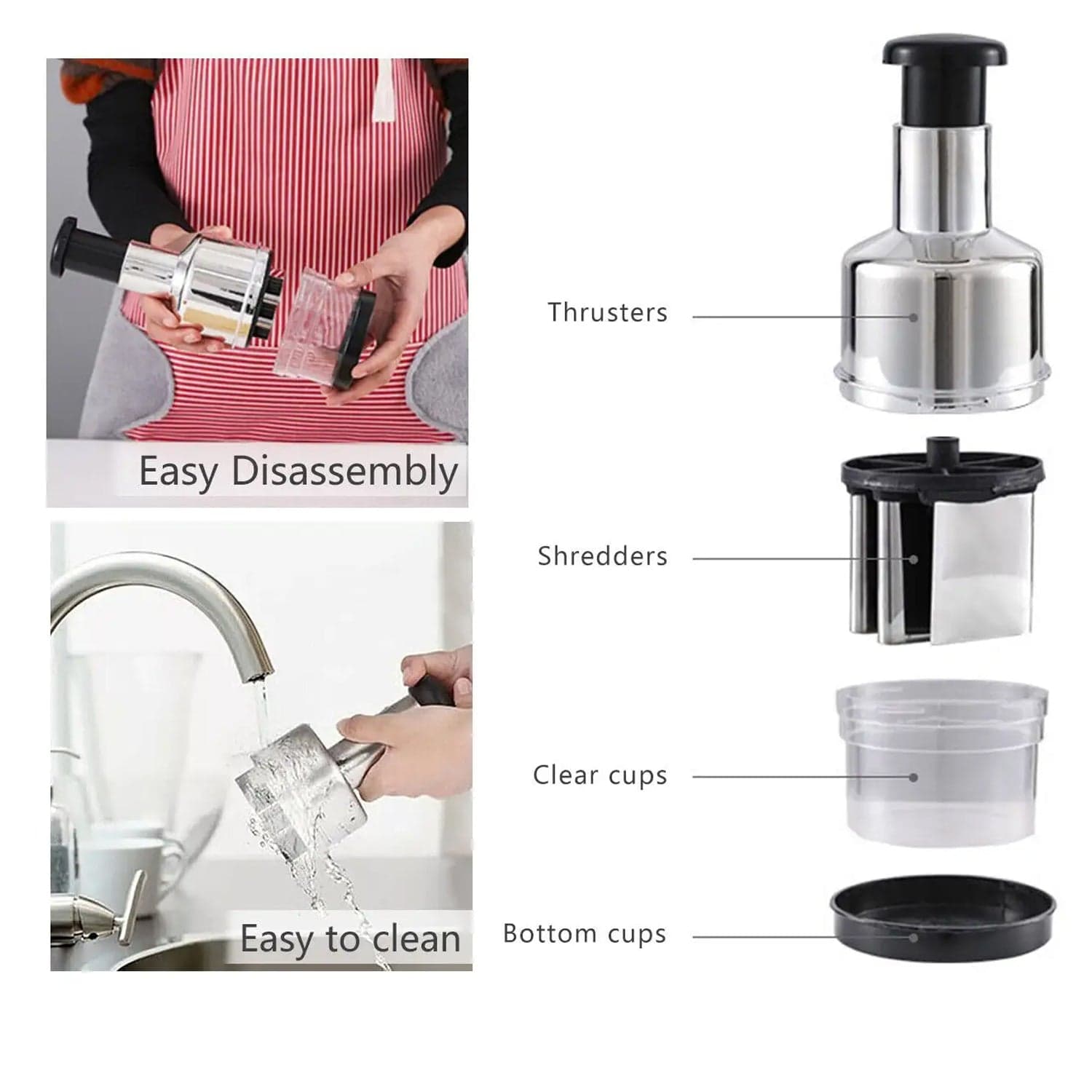 Food Cutter Multifunctional Stainless Steel Blade Onion Cutter Food Vegetable Cutting Tool thumbnail 4
