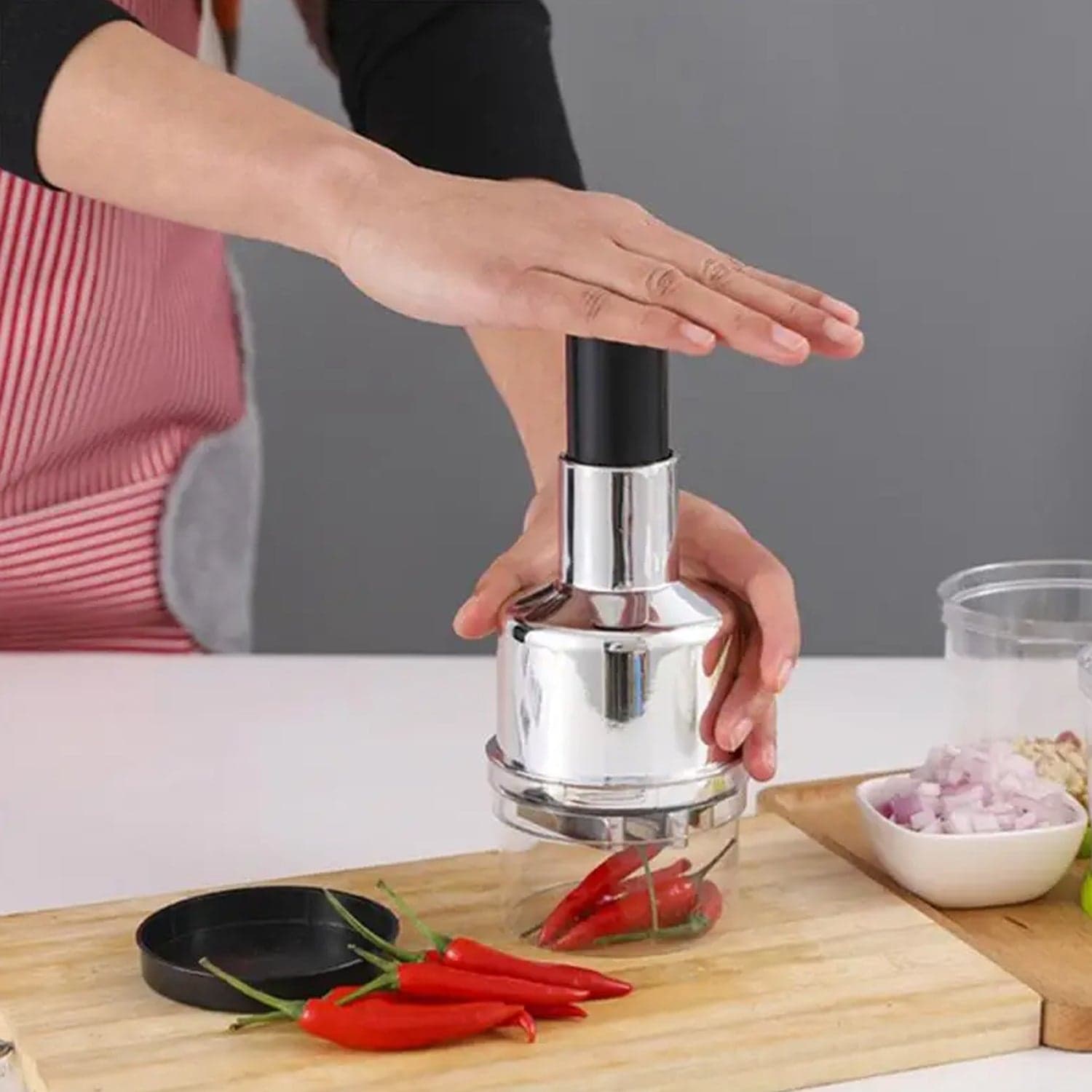 Food Cutter Multifunctional Stainless Steel Blade Onion Cutter Food Vegetable Cutting Tool thumbnail 6
