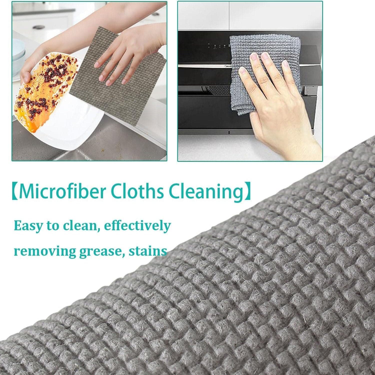 Durable Microfiber Kitchen Scrub Cloth Of Wear-Resistant & Multipurpose Cleaning Cloth (20—22Cm thumbnail 6