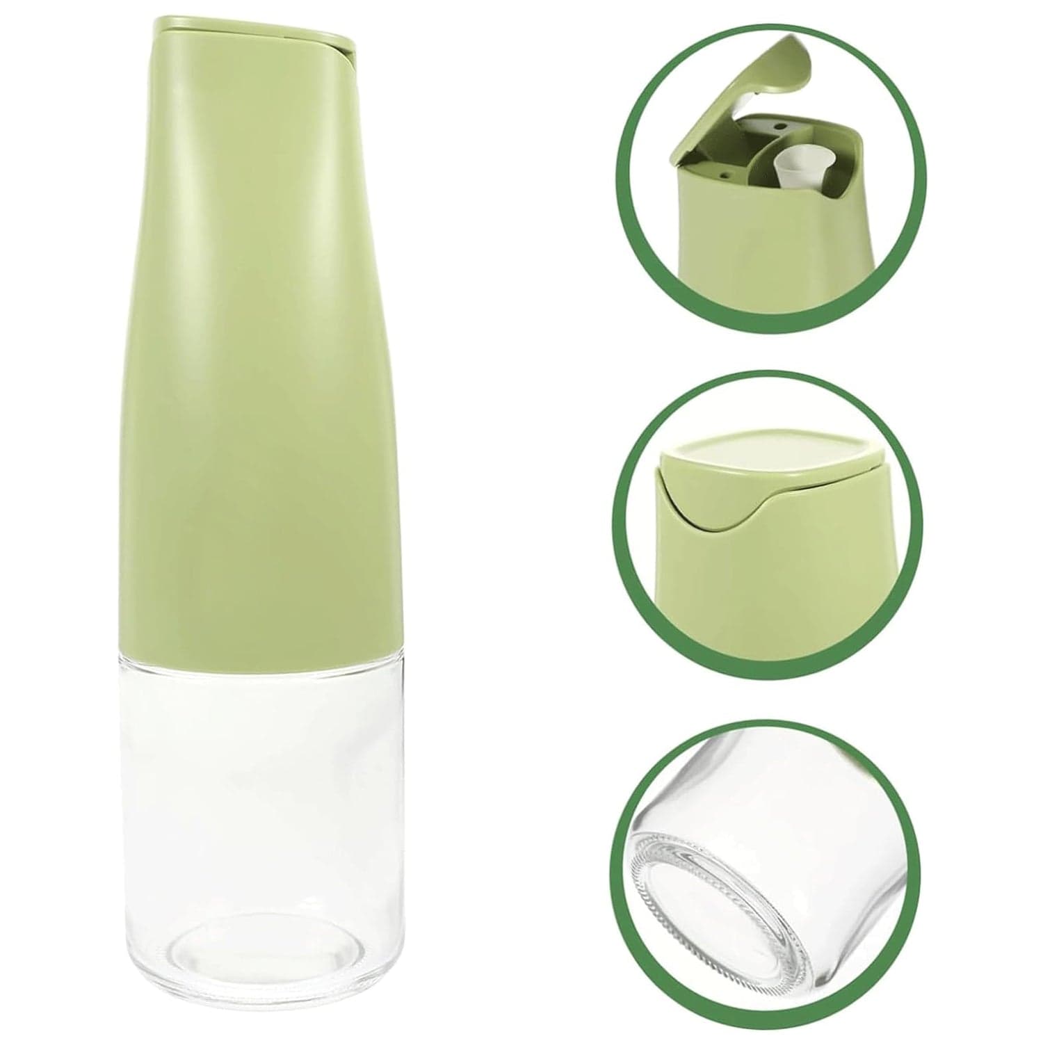 Oil Dispenser, 500Ml Cooking Oil Dispensing Cruets, Oil Bottle With Automatic Open Lid, Cooking Oil Bottle For Kitchen Grilling Frying (500 Ml) thumbnail 4