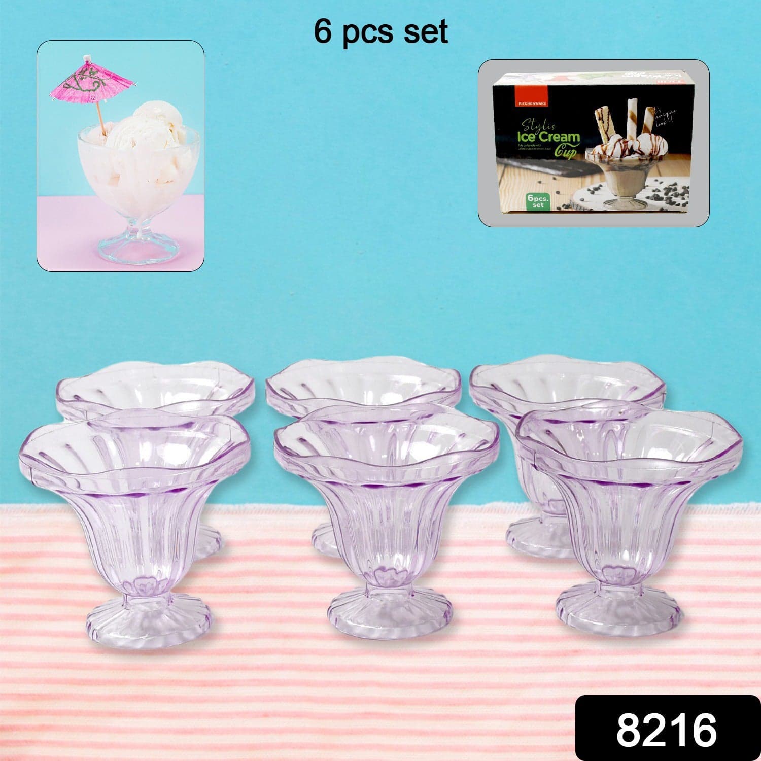 Crystal Plastic Ice-Cream Bowl thumbnail 2