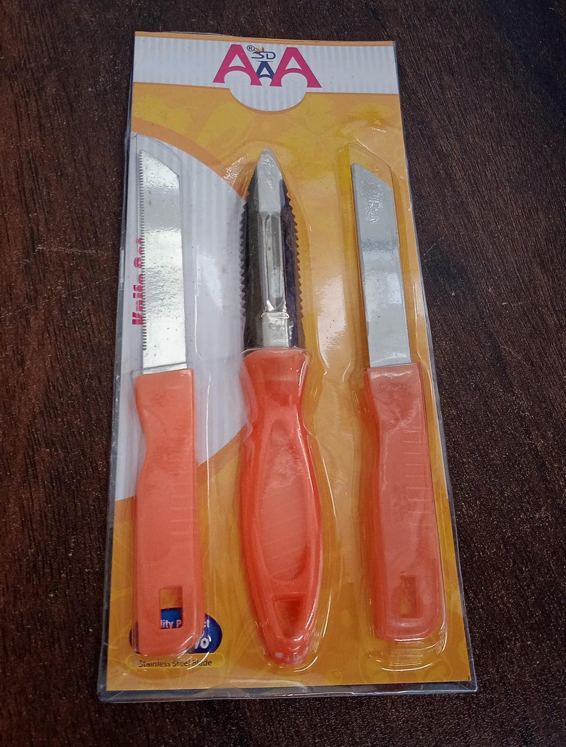 3In1 Multipurpose Stainless Steel Classic Kitchen Knife Set Of 3 For Fruits And Vegetable Chopping / Cutting / Peeling thumbnail 8