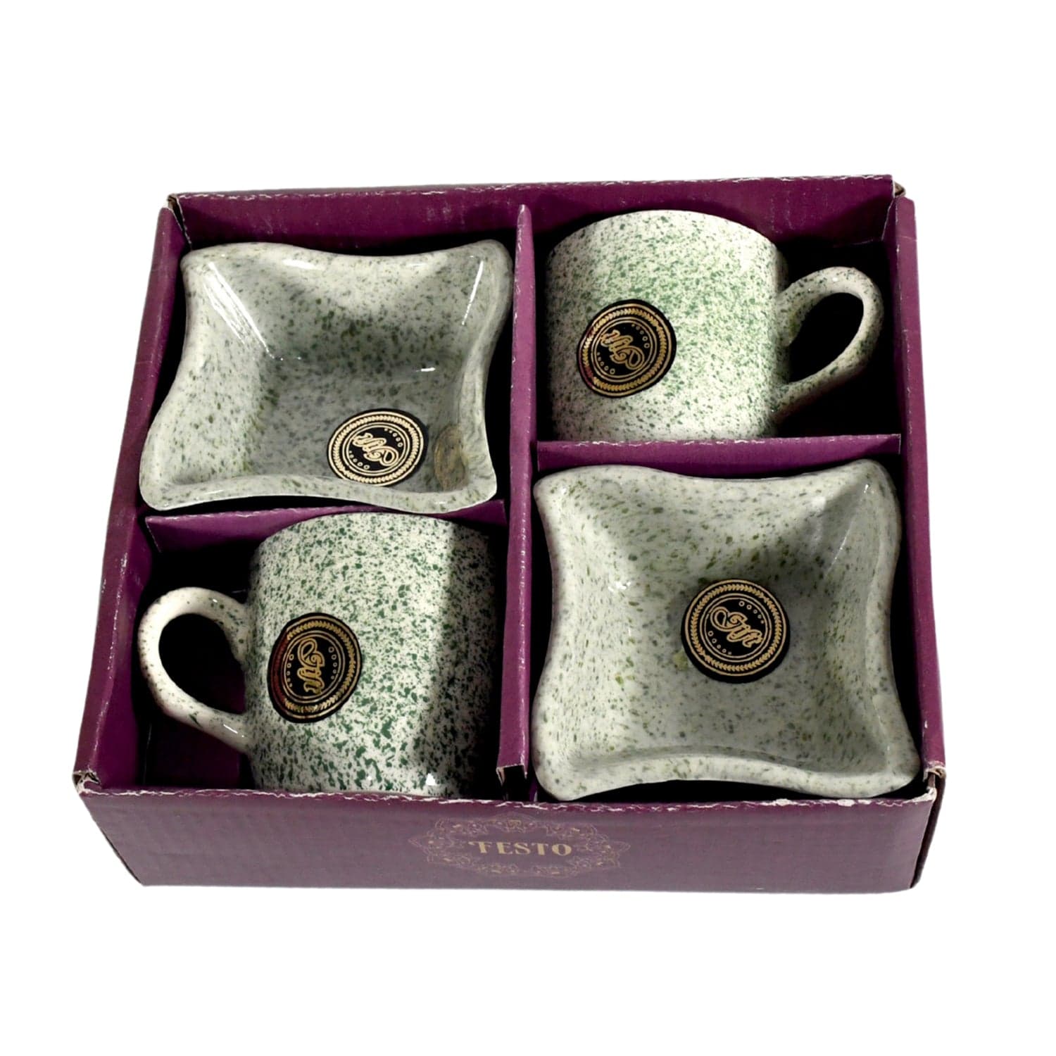 Ceramic Tea / Cups / Mug Set Including Snacks / Serving Bowl Milk Cup thumbnail 4
