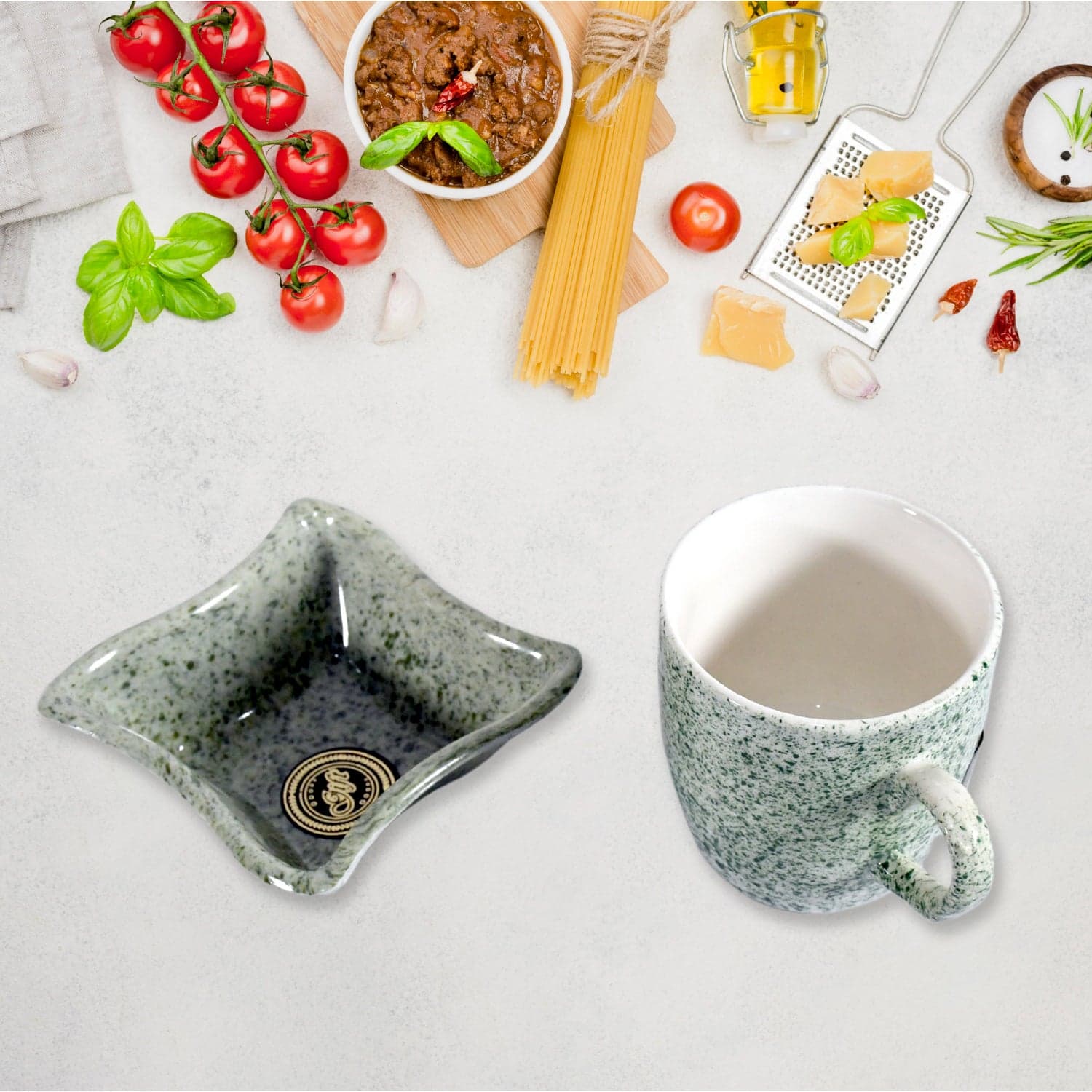 Ceramic Tea / Cups / Mug Set Including Snacks / Serving Bowl Milk Cup thumbnail 6
