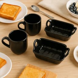 Play Station Ceramic Tea / Cups / Mug Set With Handle Serving Bowl Milk Cup