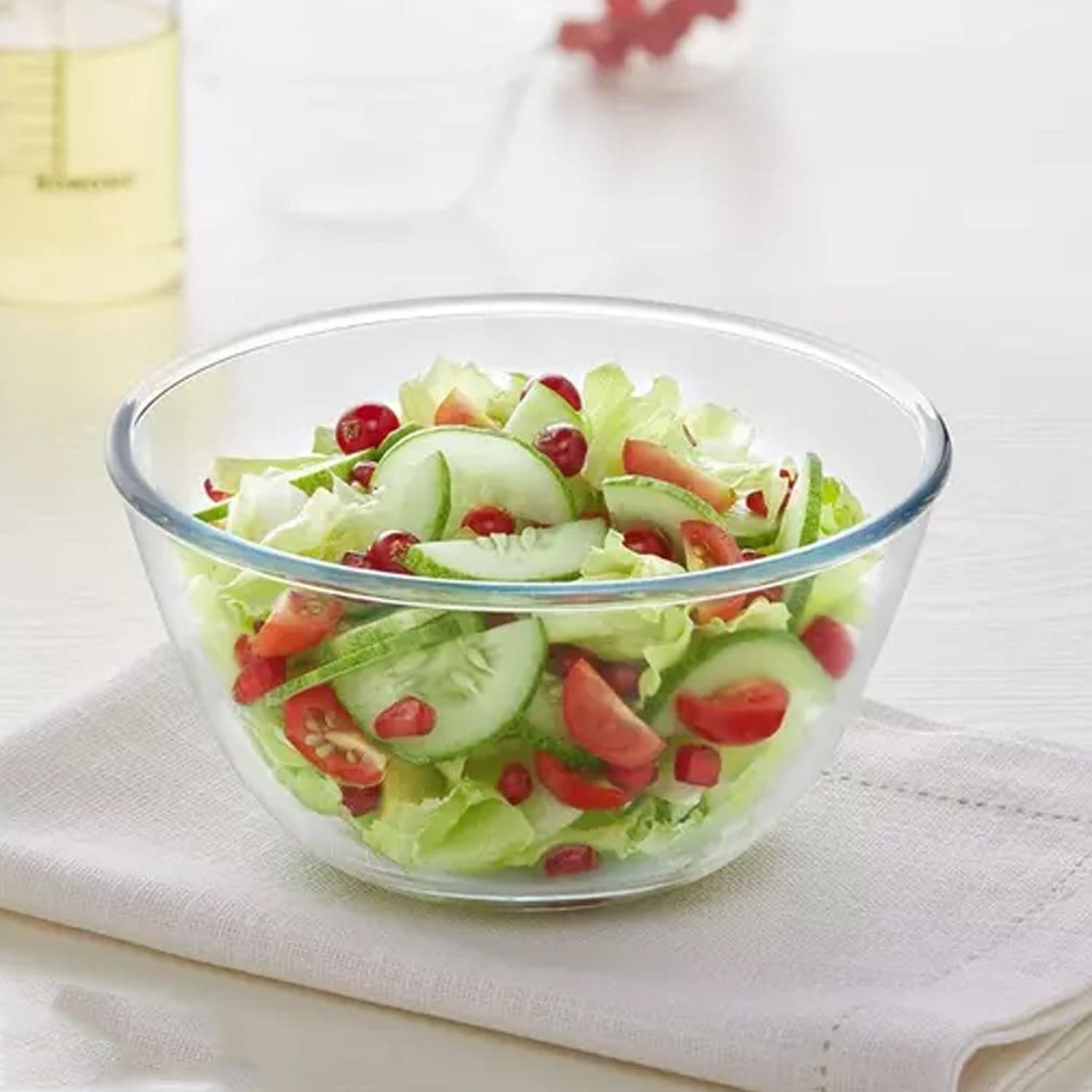 Bista Glass Serving & Mixing Bowls With Plastic Lid (3 Pcs Set / 250 Ml Approx) thumbnail 6