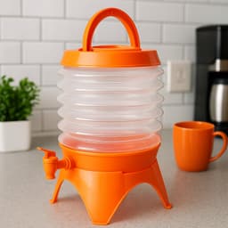 Plastic Collapsible Beverages Container With Tap Cold Drink Dispenser (3.5 Litter/ Multicolor)
