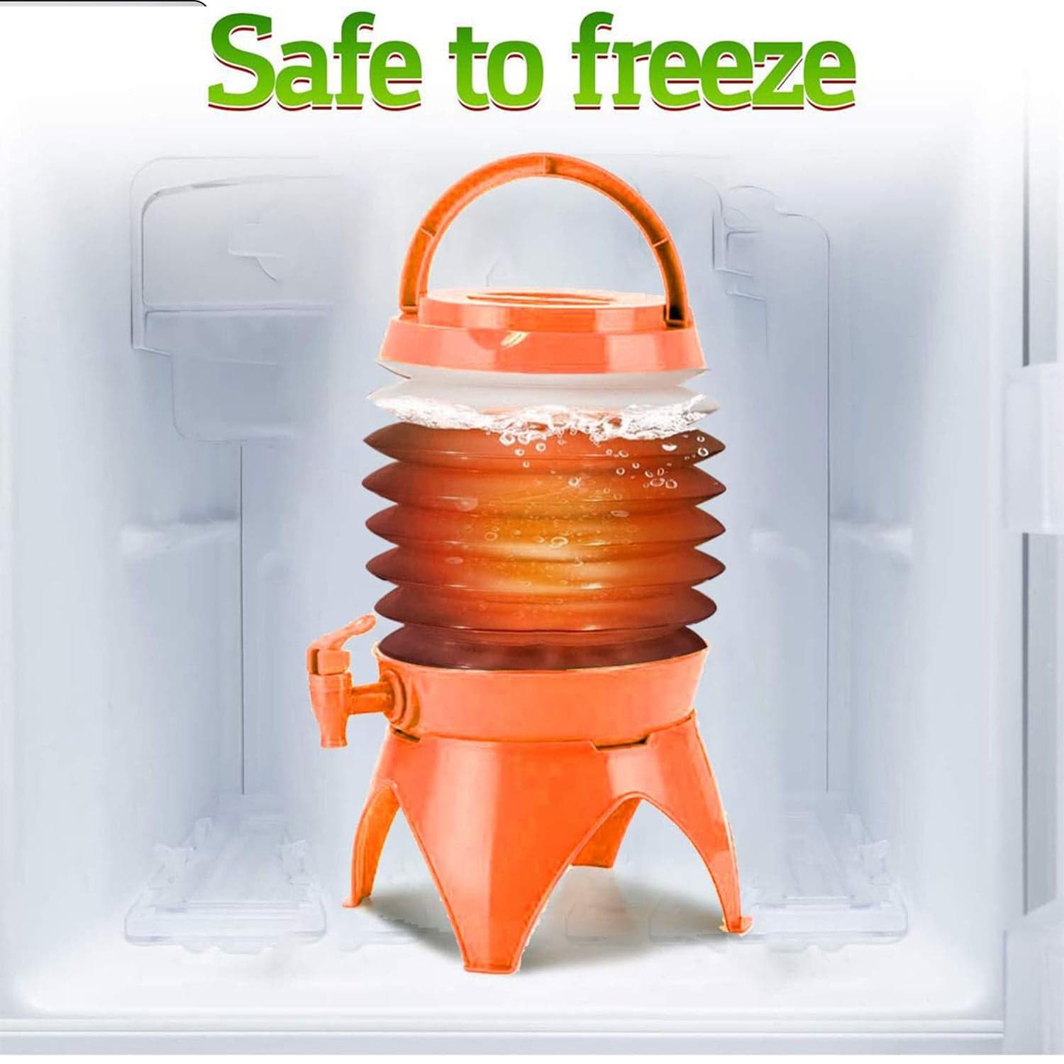 Plastic Collapsible Beverages Container With Tap Cold Drink Dispenser (3.5 Litter/ Multicolor) thumbnail 6