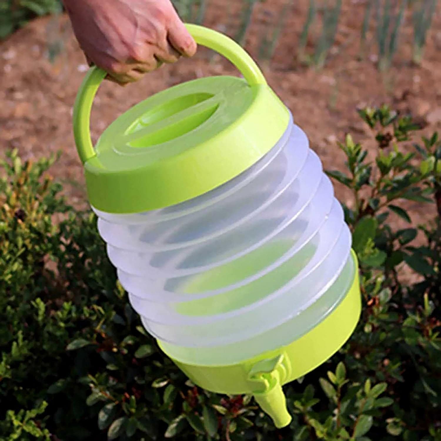 Plastic Collapsible Beverages Container With Tap Cold Drink Dispenser (3.5 Litter/ Multicolor) thumbnail 9