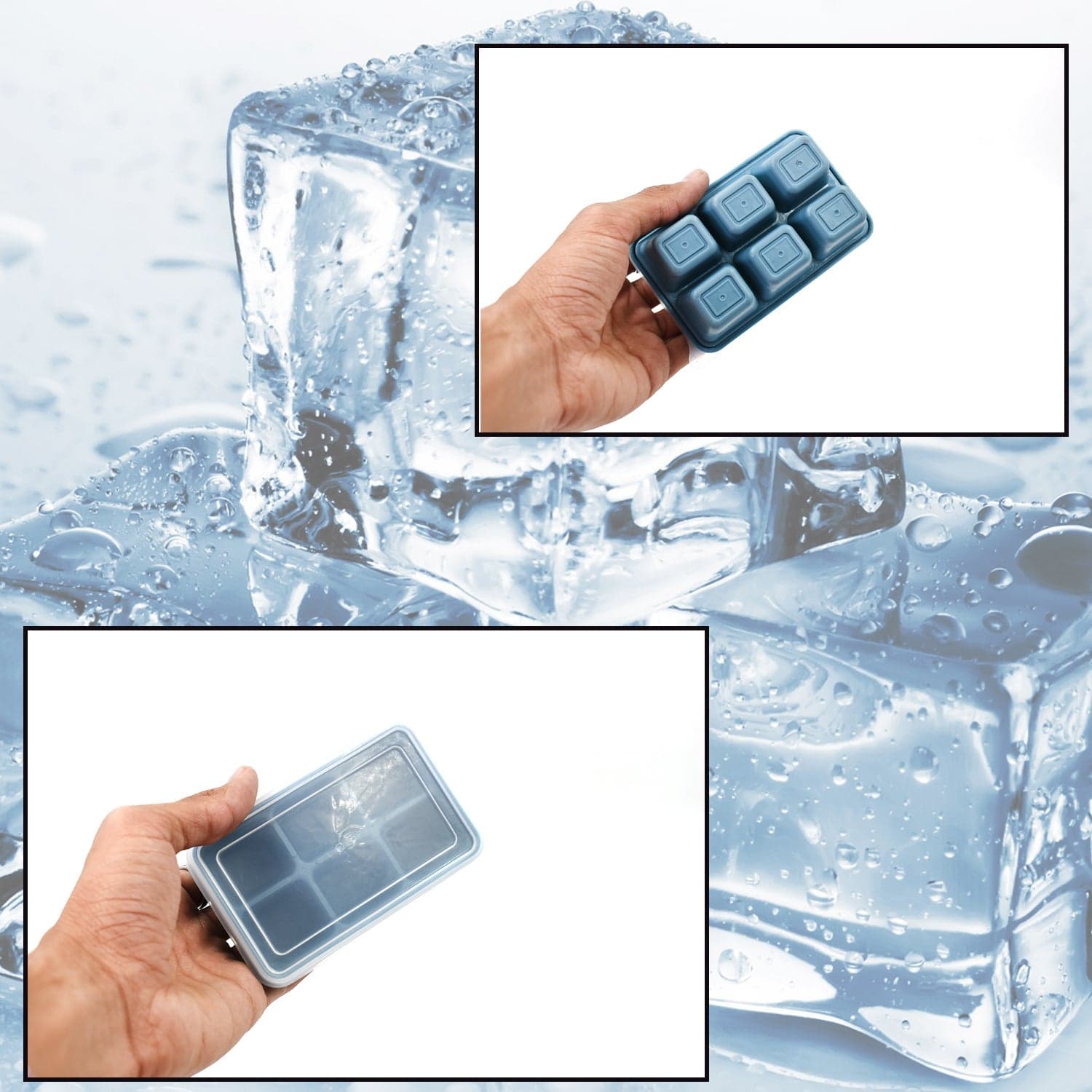 6 Grid Silicone Ice Tray With Color Box (1 Pc) thumbnail 3