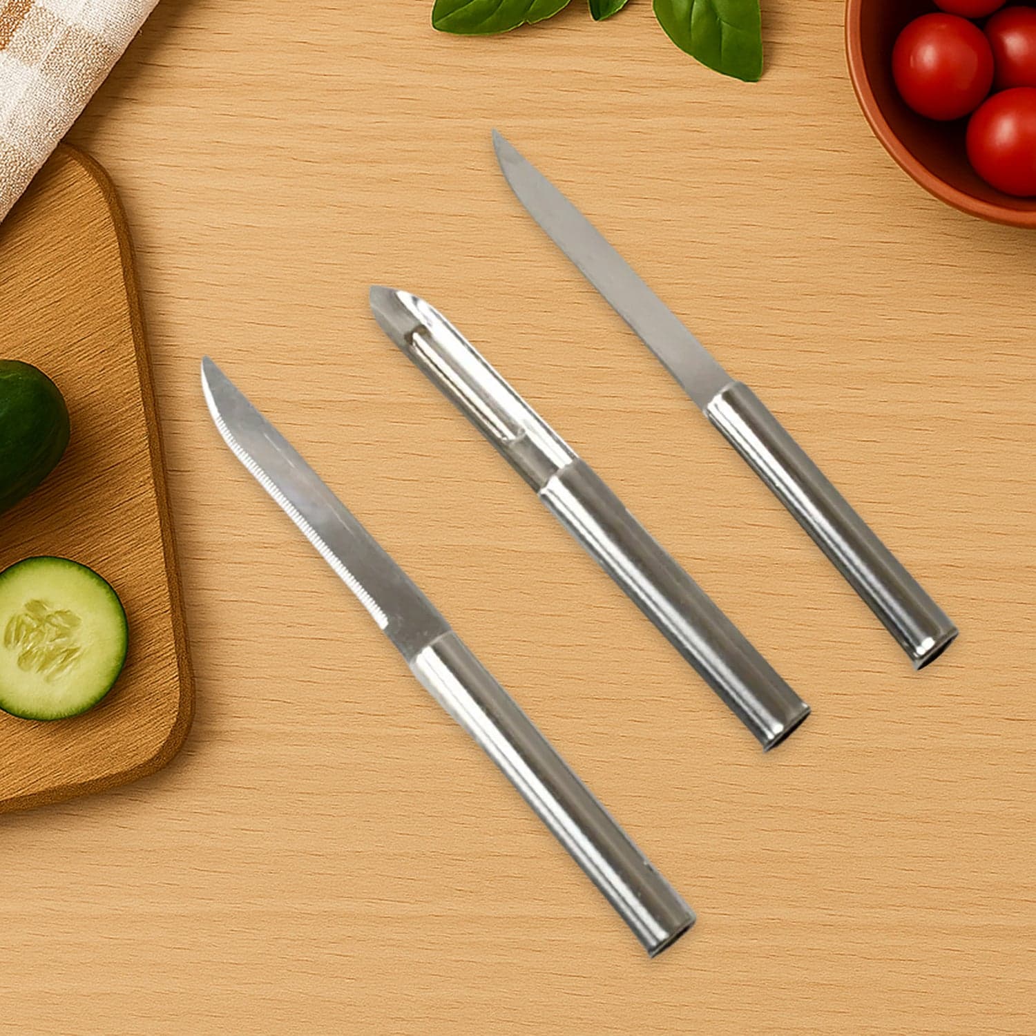 Stainless Steel Multipurpose Sharp Cutting Knife With Non-Slip Handle For Fruit thumbnail 1