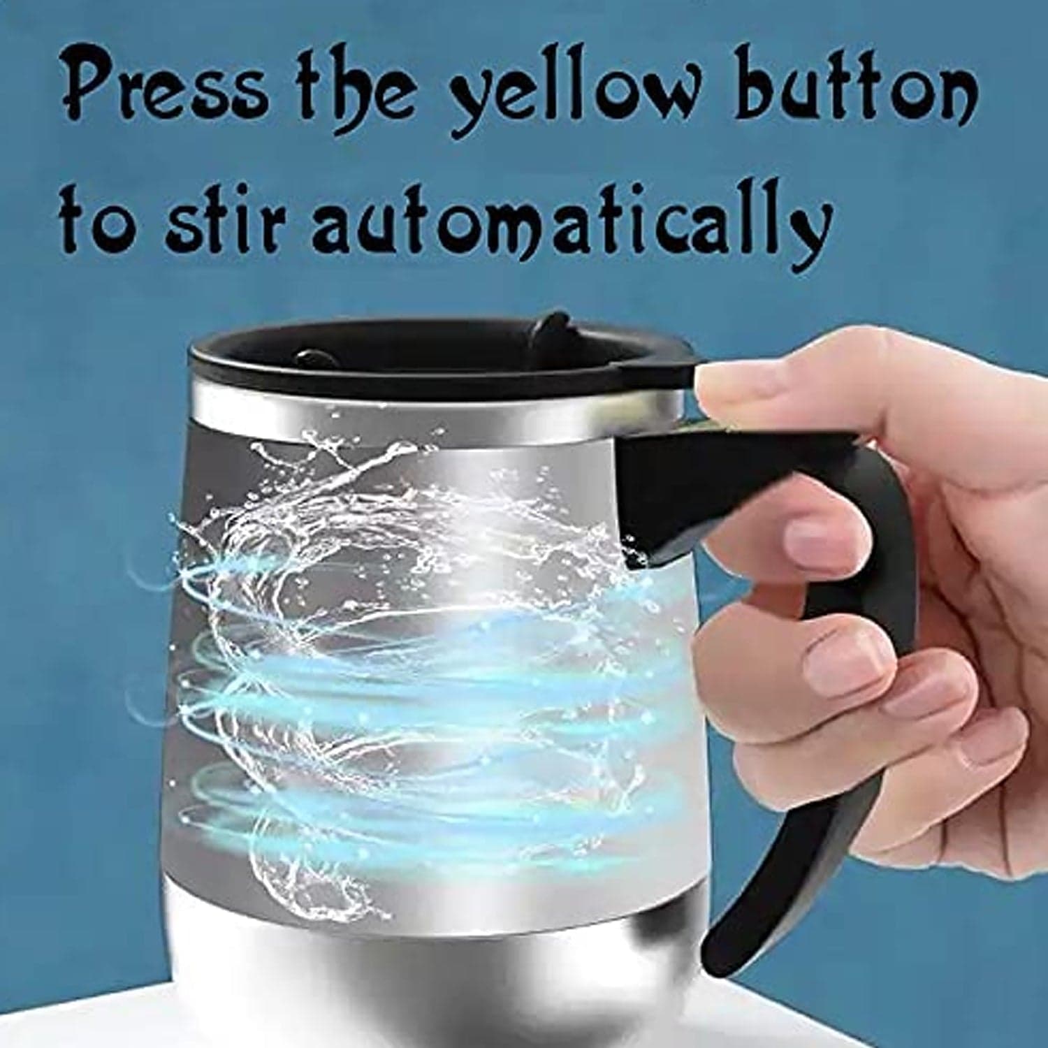 Self Stirring Mug With Lid Used In All Kinds Of Household And Official Places For Serving Drinks thumbnail 6