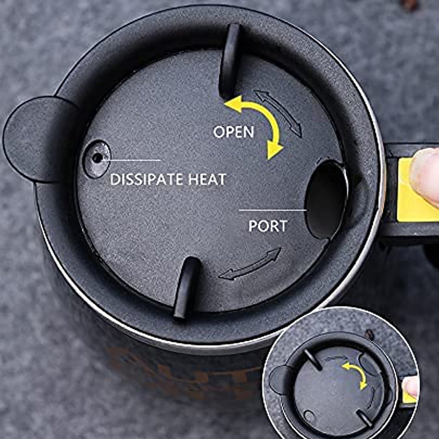 Self Stirring Mug With Lid Used In All Kinds Of Household And Official Places For Serving Drinks thumbnail 7