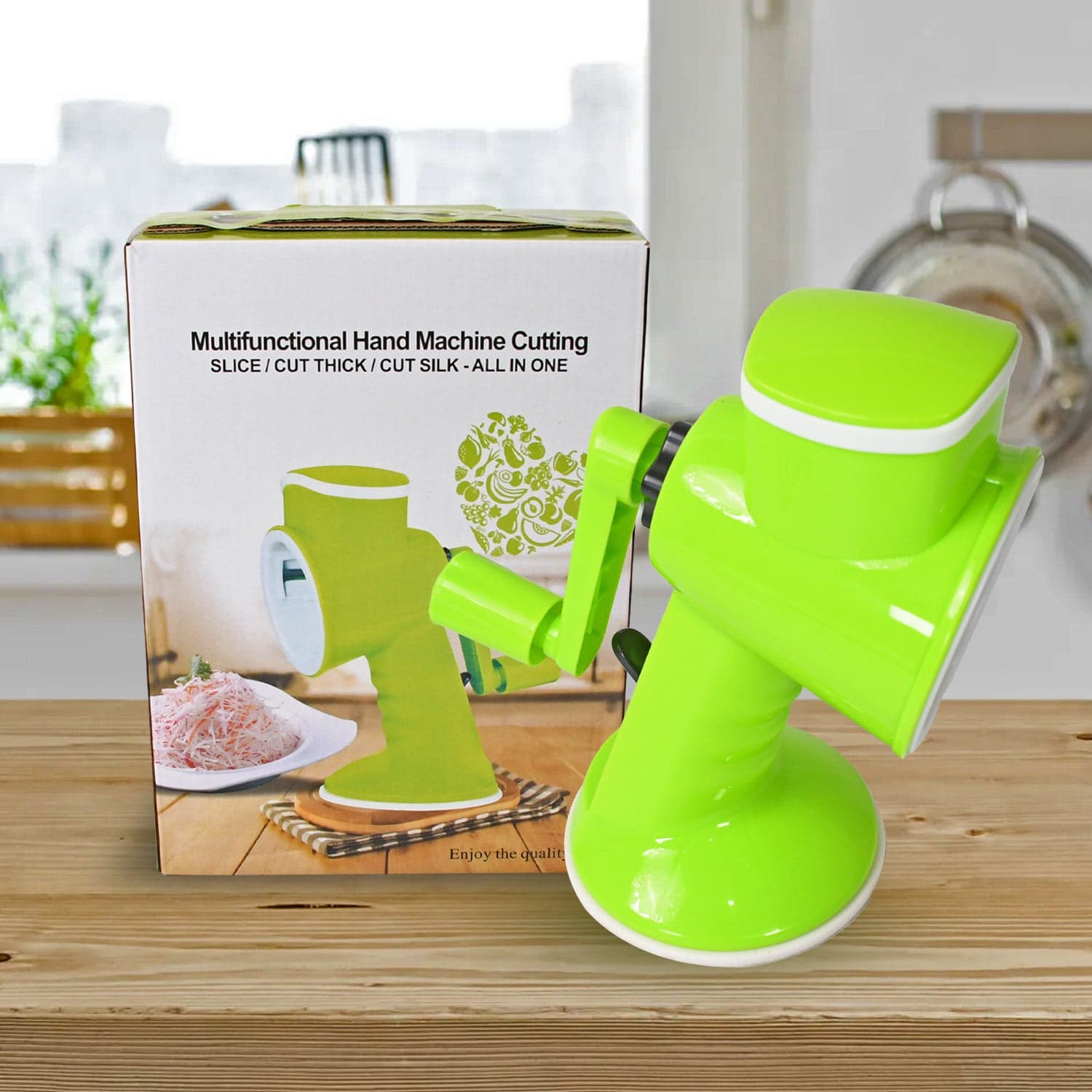 6 In 1 Multi Functional Vegetable Cutter & Slicer Hand Machine Cutting thumbnail 3