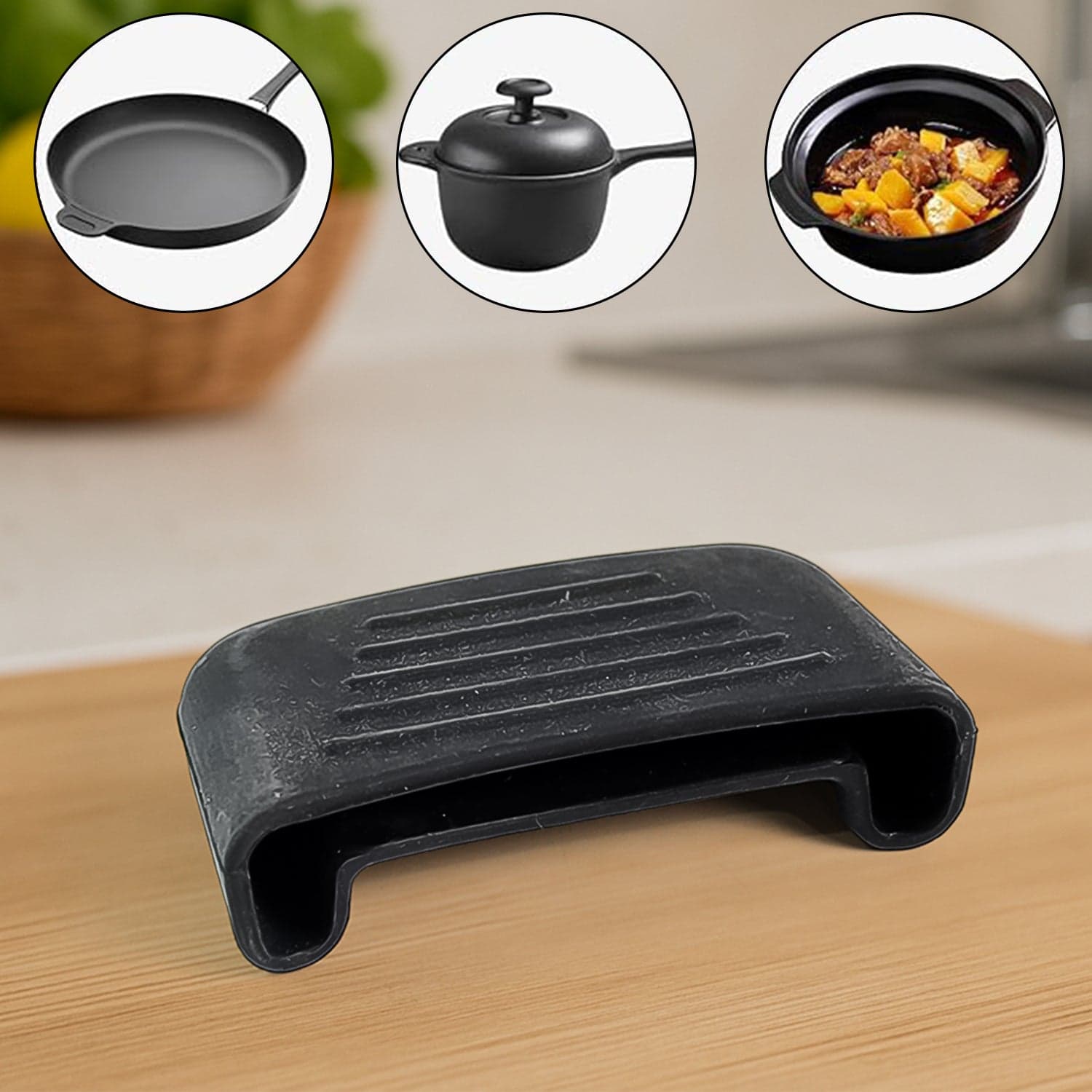 Silicone Rubber Pot Handle Sleeve Cover 2 Pc thumbnail 6