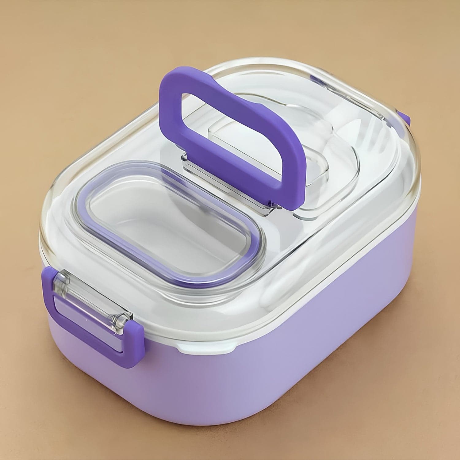Plastic Lunch Box With Bottle thumbnail 3