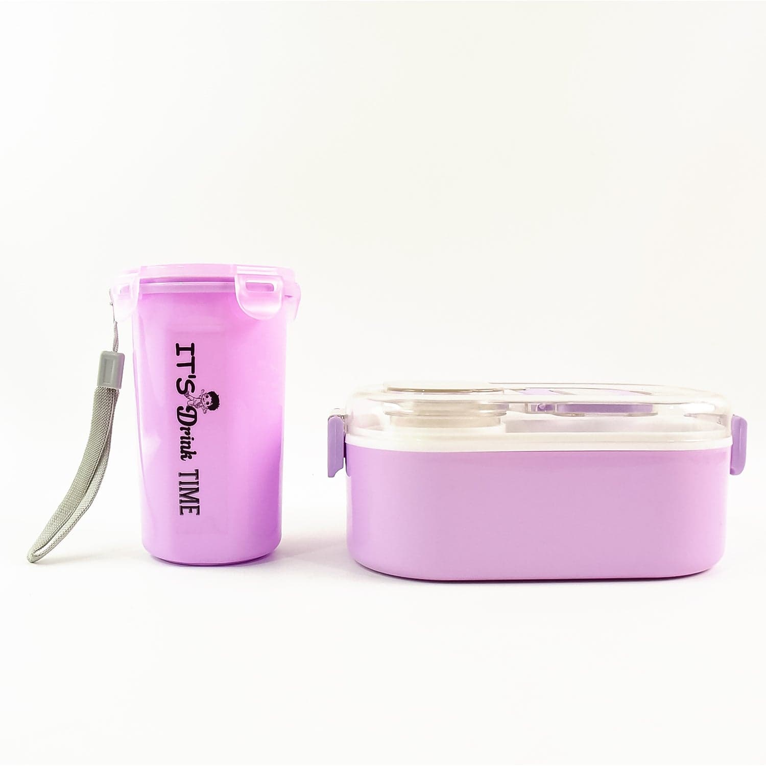 Plastic Lunch Box With Bottle thumbnail 4