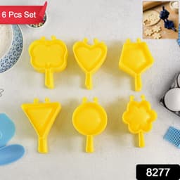 Plastic Cookie Cutter Mould Set 6 Pc