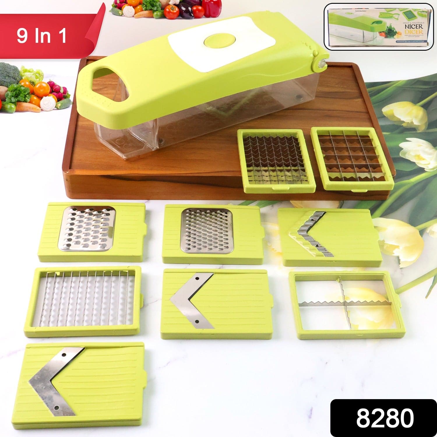 Premium 9 In 1 Multi Functional Vegetable Cutter thumbnail 1