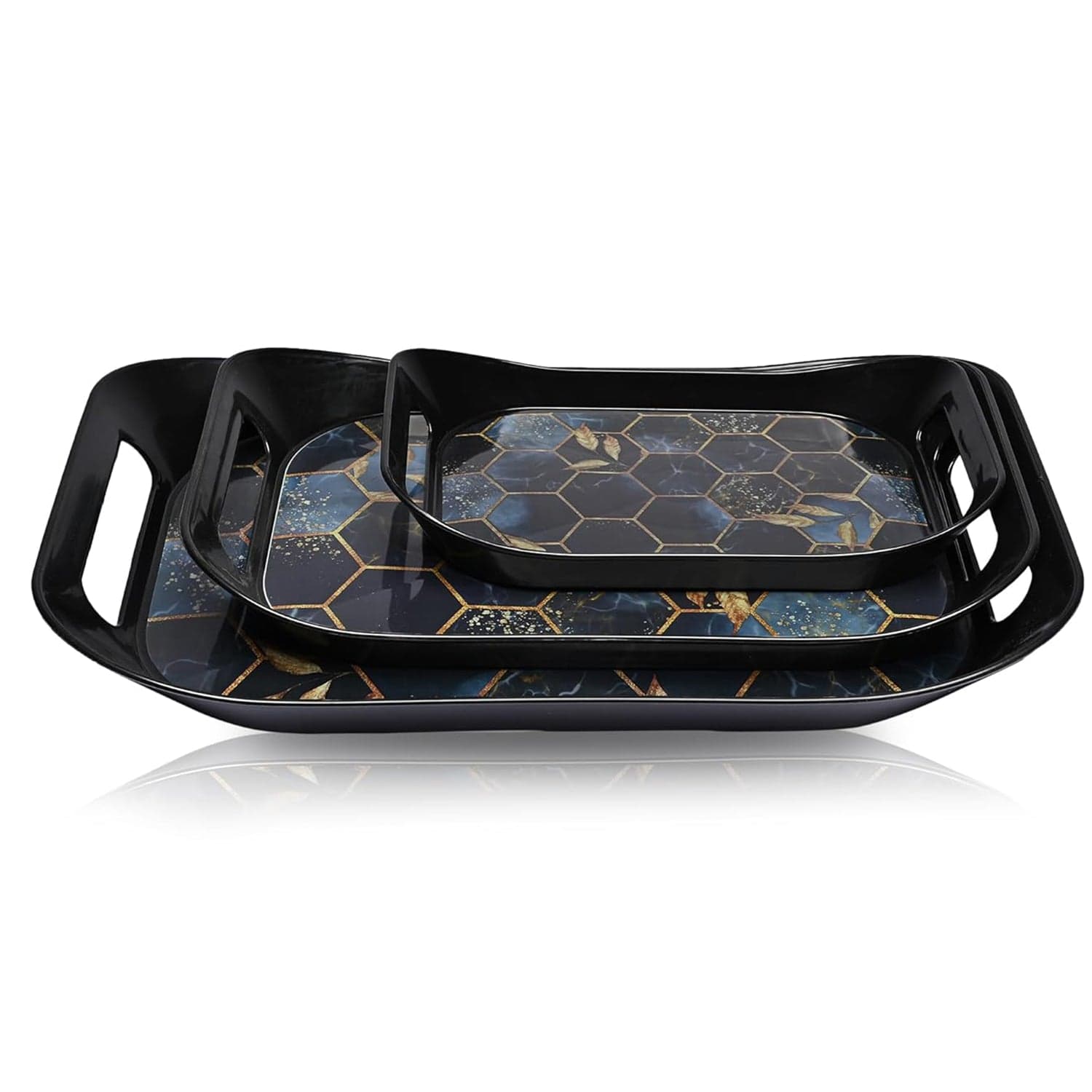Premium Plastic Serving Tray 3 Pc thumbnail 4