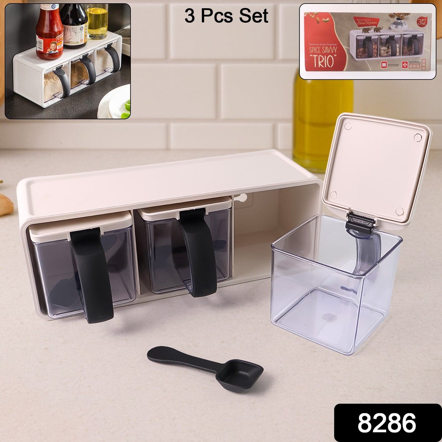 Grinss Modular Spice Storage Box Set 3 Pc thumbnail 1
