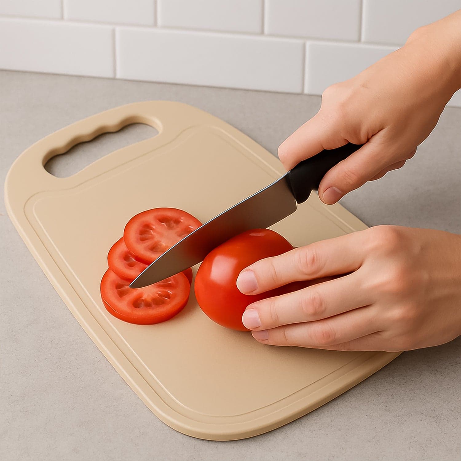 Durable Plastic Chopping Board 34X23 Cm 1 Pc thumbnail 3