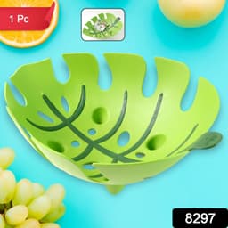 Leaf Shaped Plastic Fruit Basket 1 Pc
