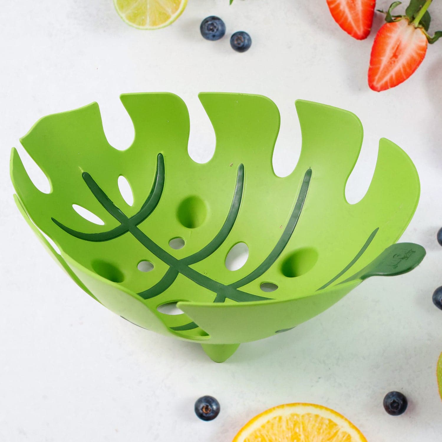 Leaf Shaped Plastic Fruit Basket 1 Pc thumbnail 5