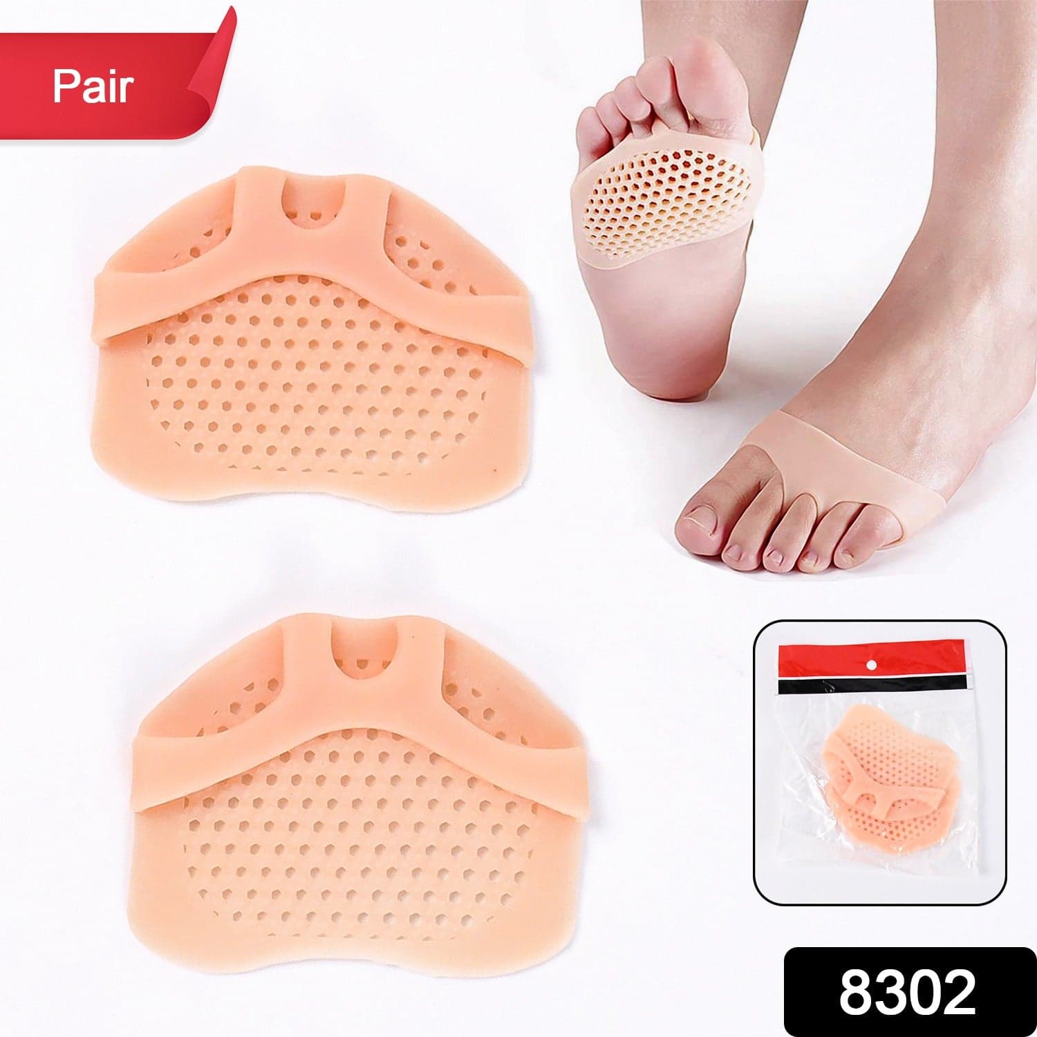 Silicone Heel Protector Pads foot Socks (1 Pair) thumbnail 2