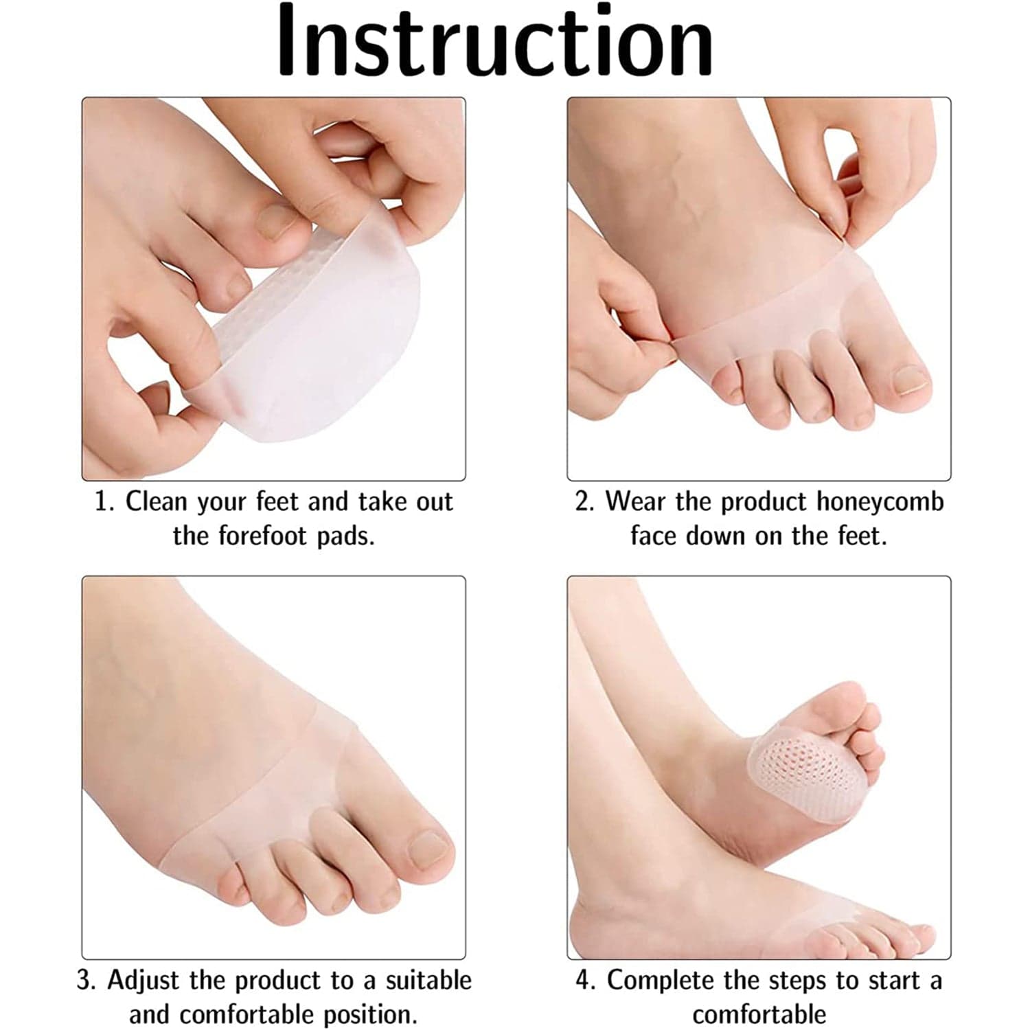 Silicone Heel Protector Pads foot Socks (1 Pair) thumbnail 3