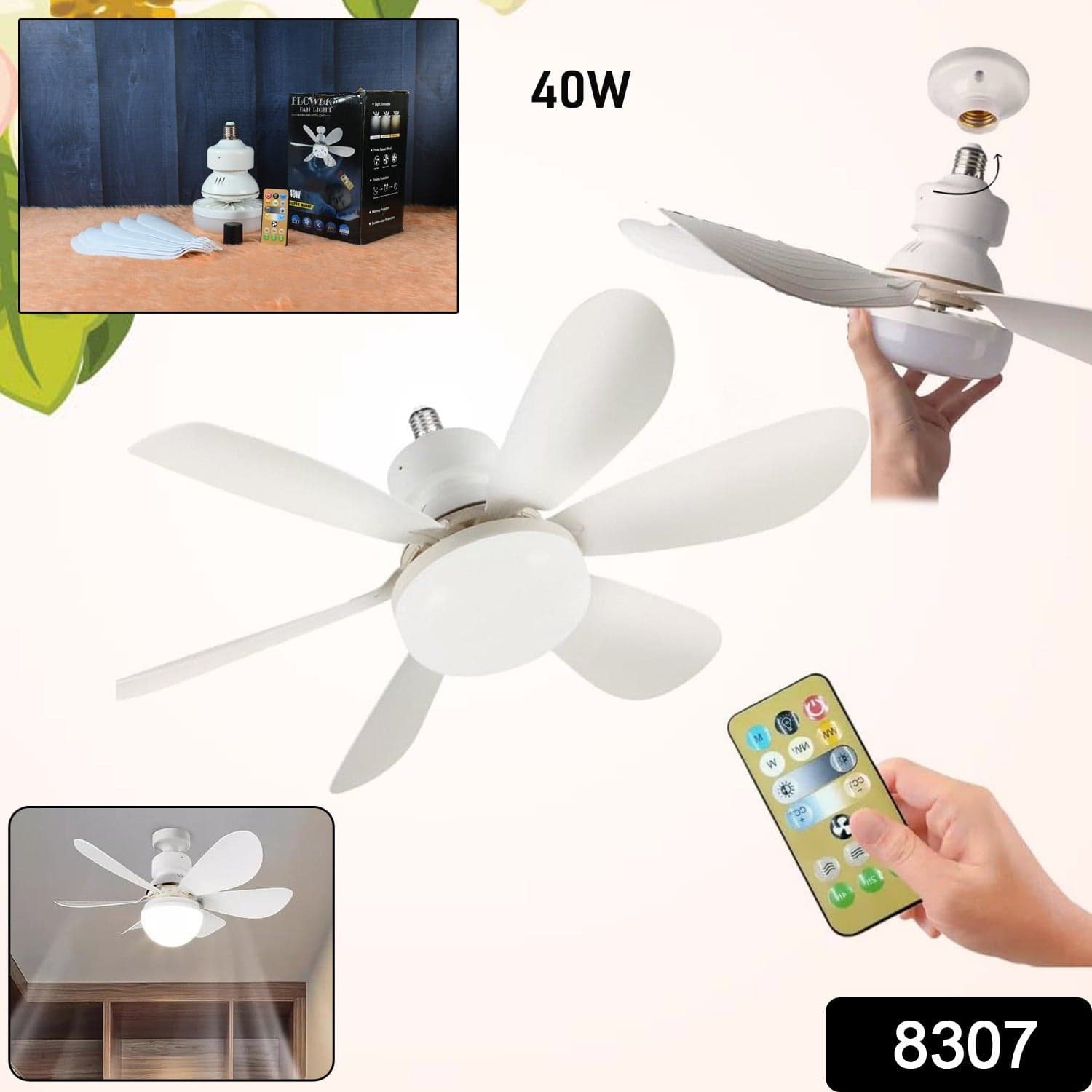 40W LED Ceiling Fan Remote Control thumbnail 2