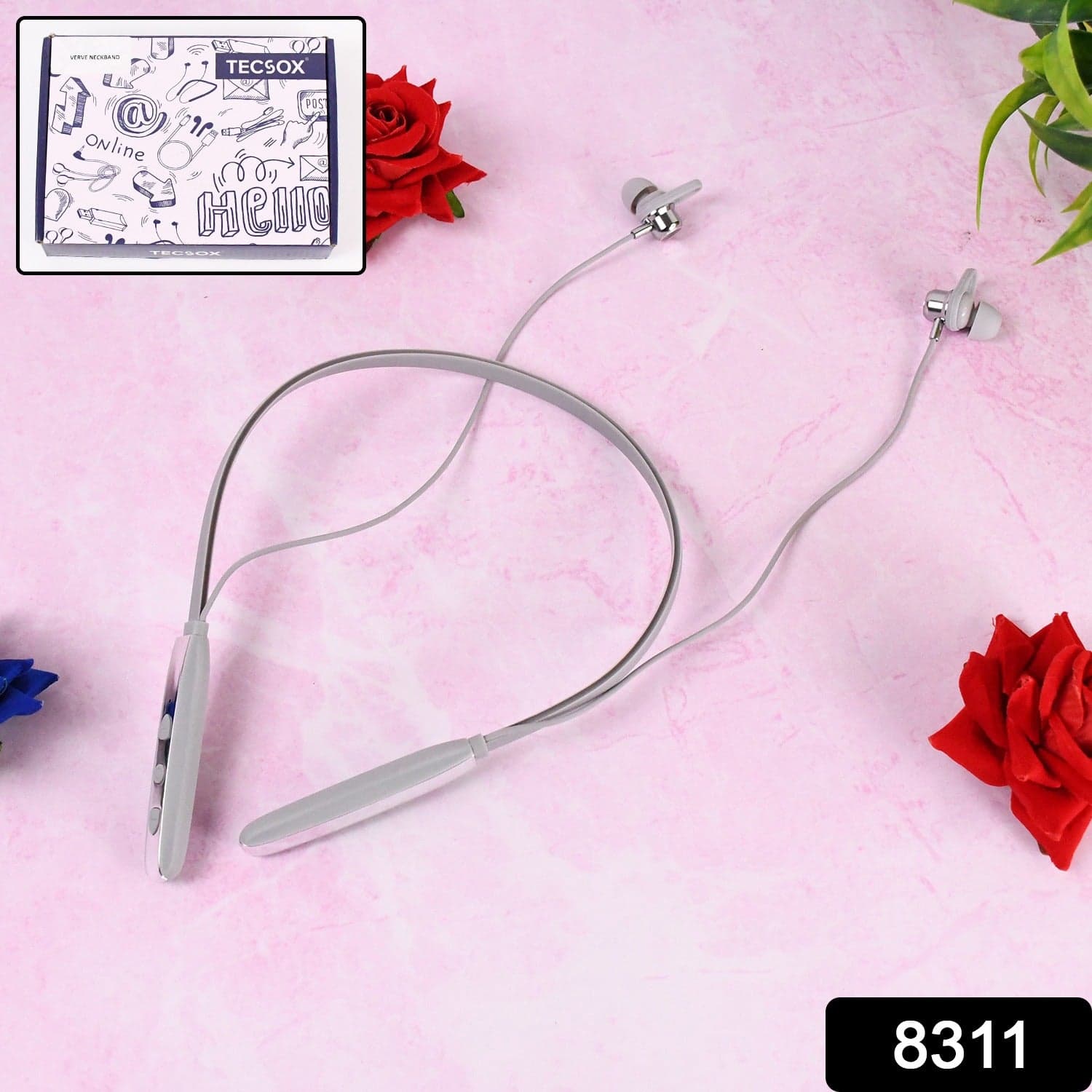 Magnetic ON- OFF Earbuds Neckband Bluetooth (1 Pc / With Color Box & Zipper Plastic Bag) thumbnail 2