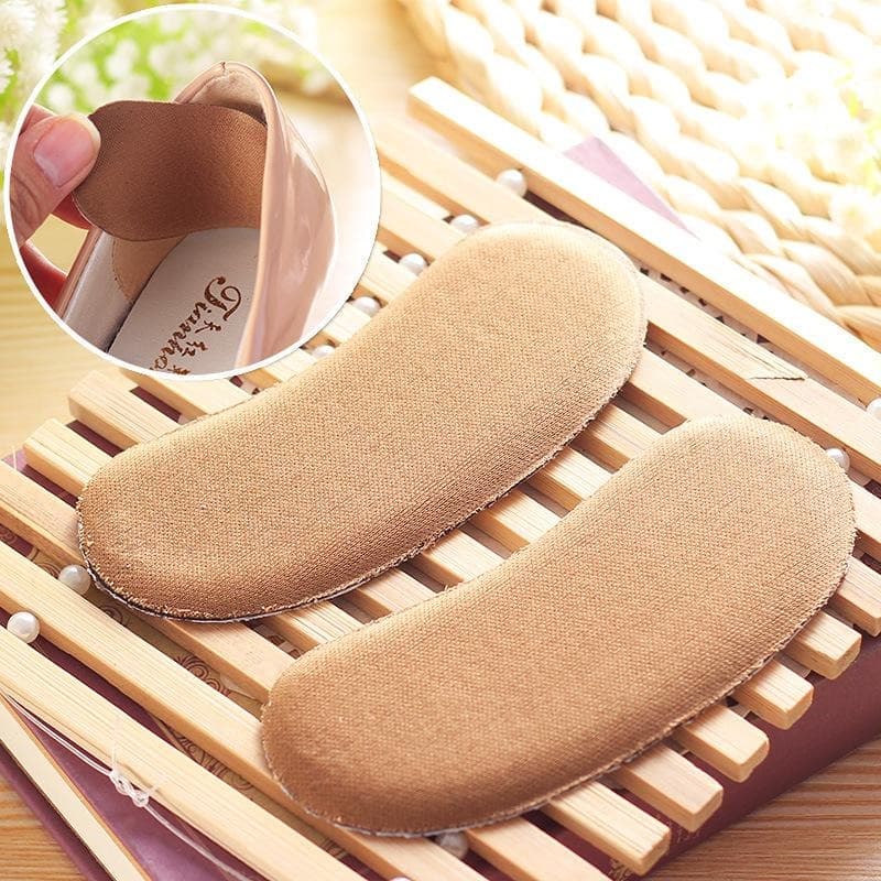 Fabric Sticky Shoe Back Heel Insoles Protector Liner Pads (1 Pair) thumbnail 1