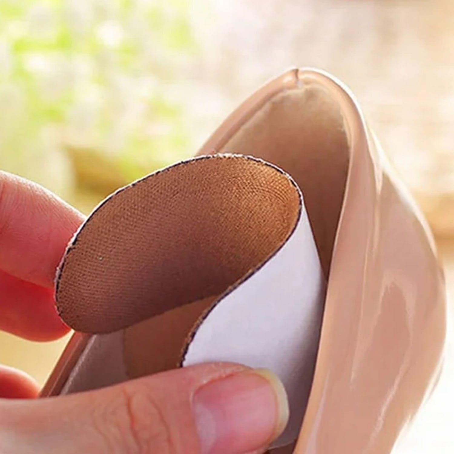 Fabric Sticky Shoe Back Heel Insoles Protector Liner Pads (1 Pair) thumbnail 6