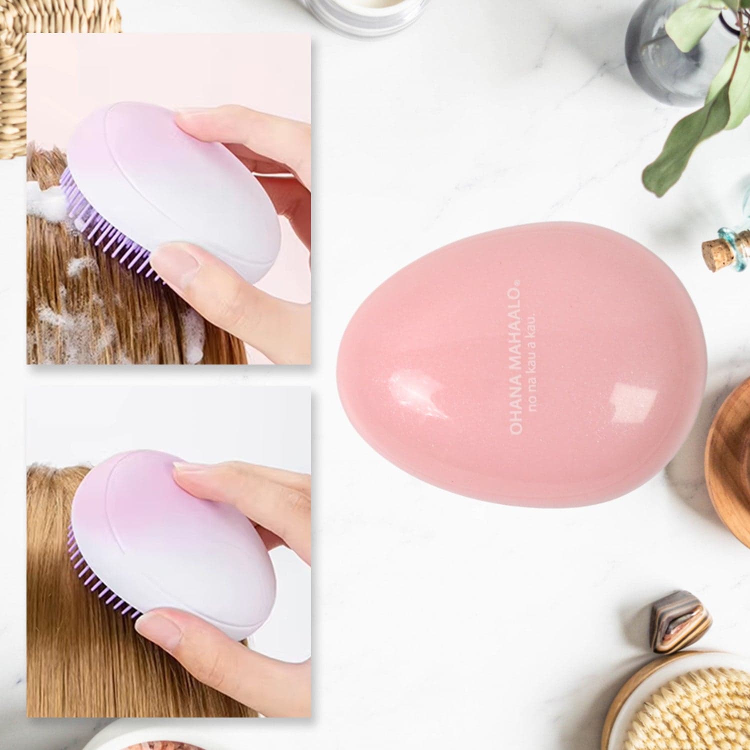 Plastic Hair Washing Combs Hair Massager Shower Brush (1 Pc), Hair accessories thumbnail 3