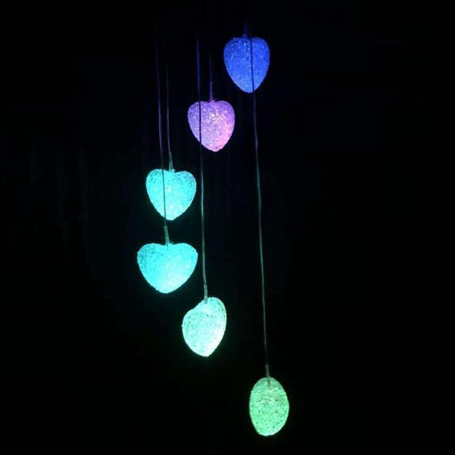 Solar Powered Wind Chimes with Lights: Outdoor Garden Decor (6 LED) thumbnail 3
