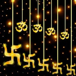 Swastik Om Curtain Decorative Lights