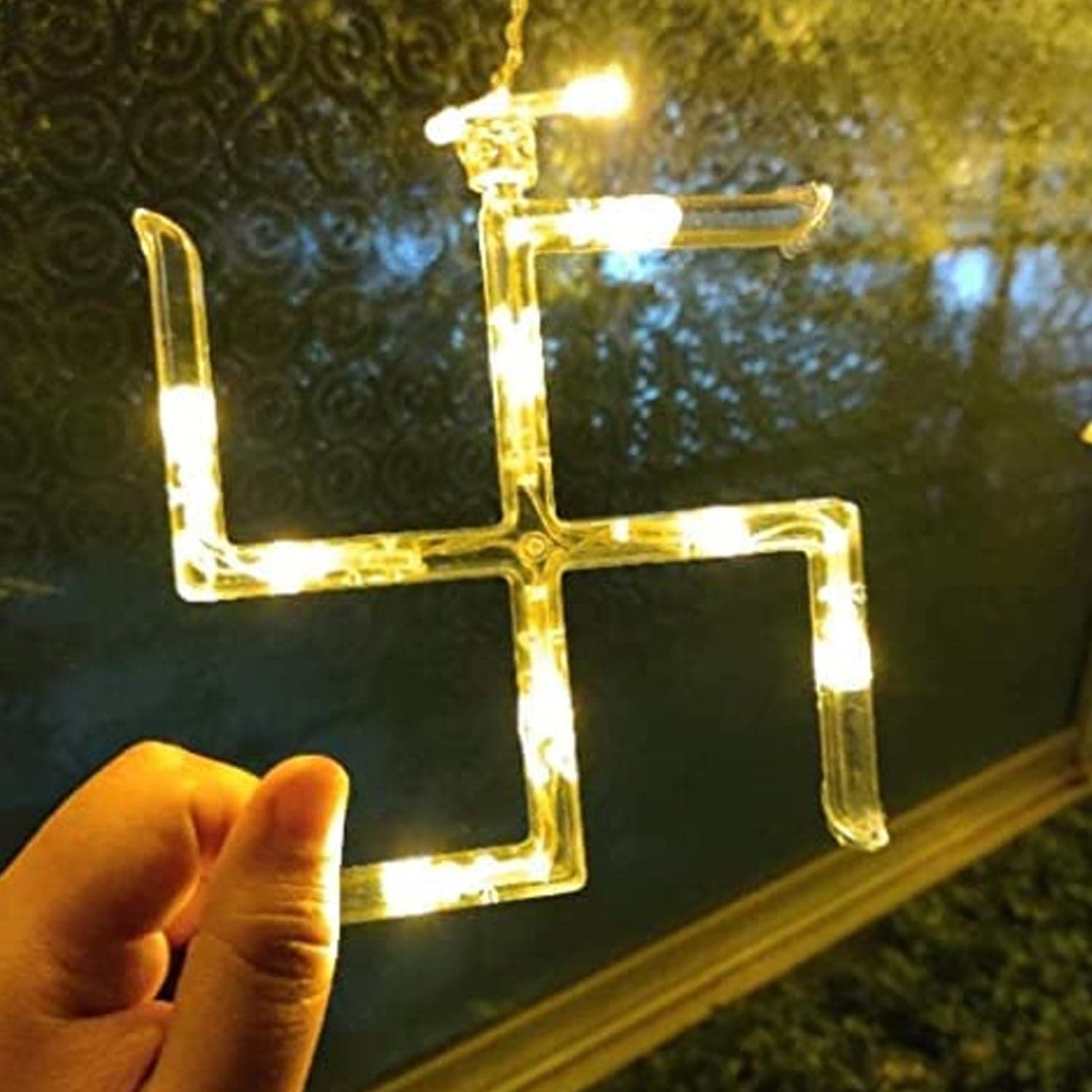 Swastik Om Curtain Decorative Lights thumbnail 3