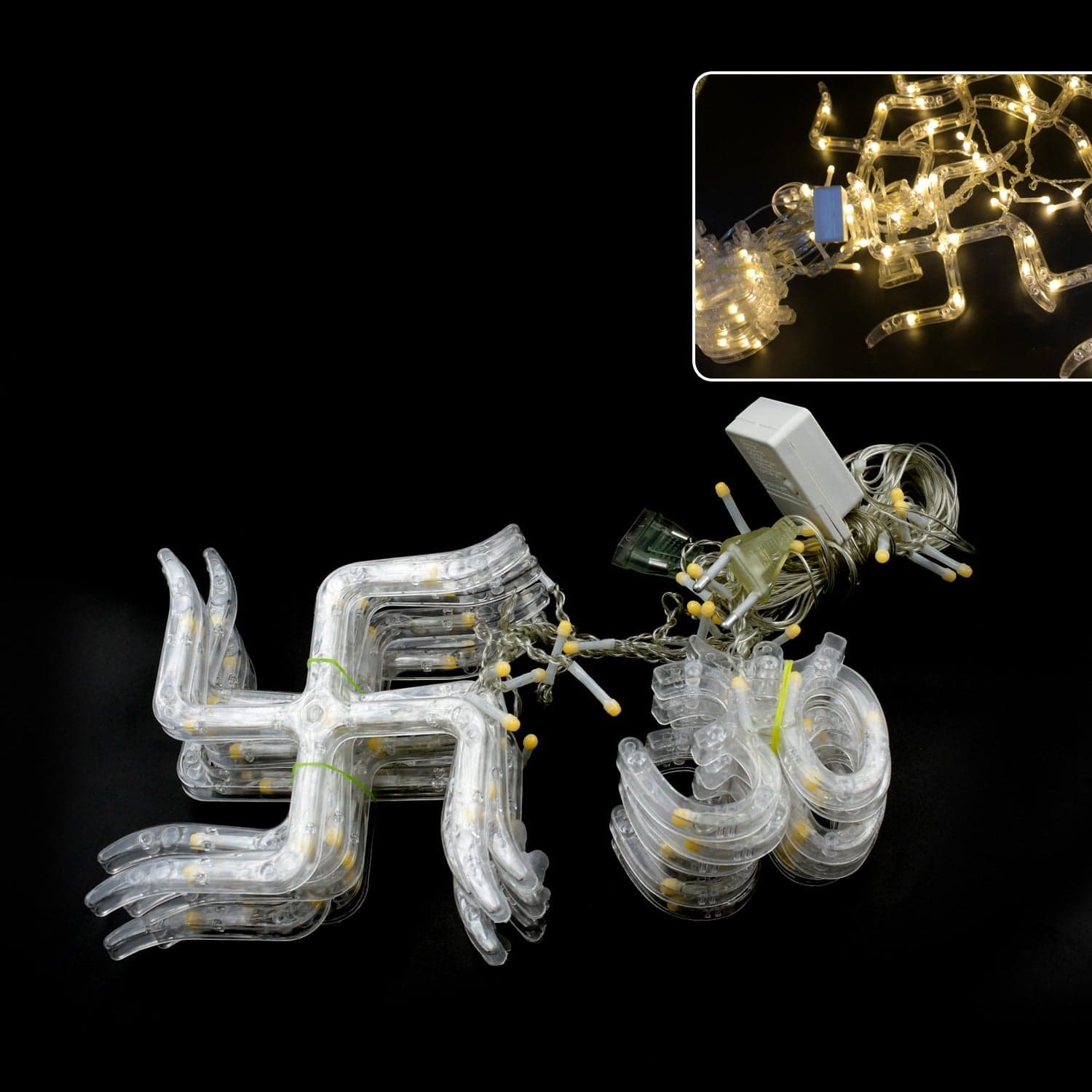 Swastik Om Curtain Decorative Lights thumbnail 4