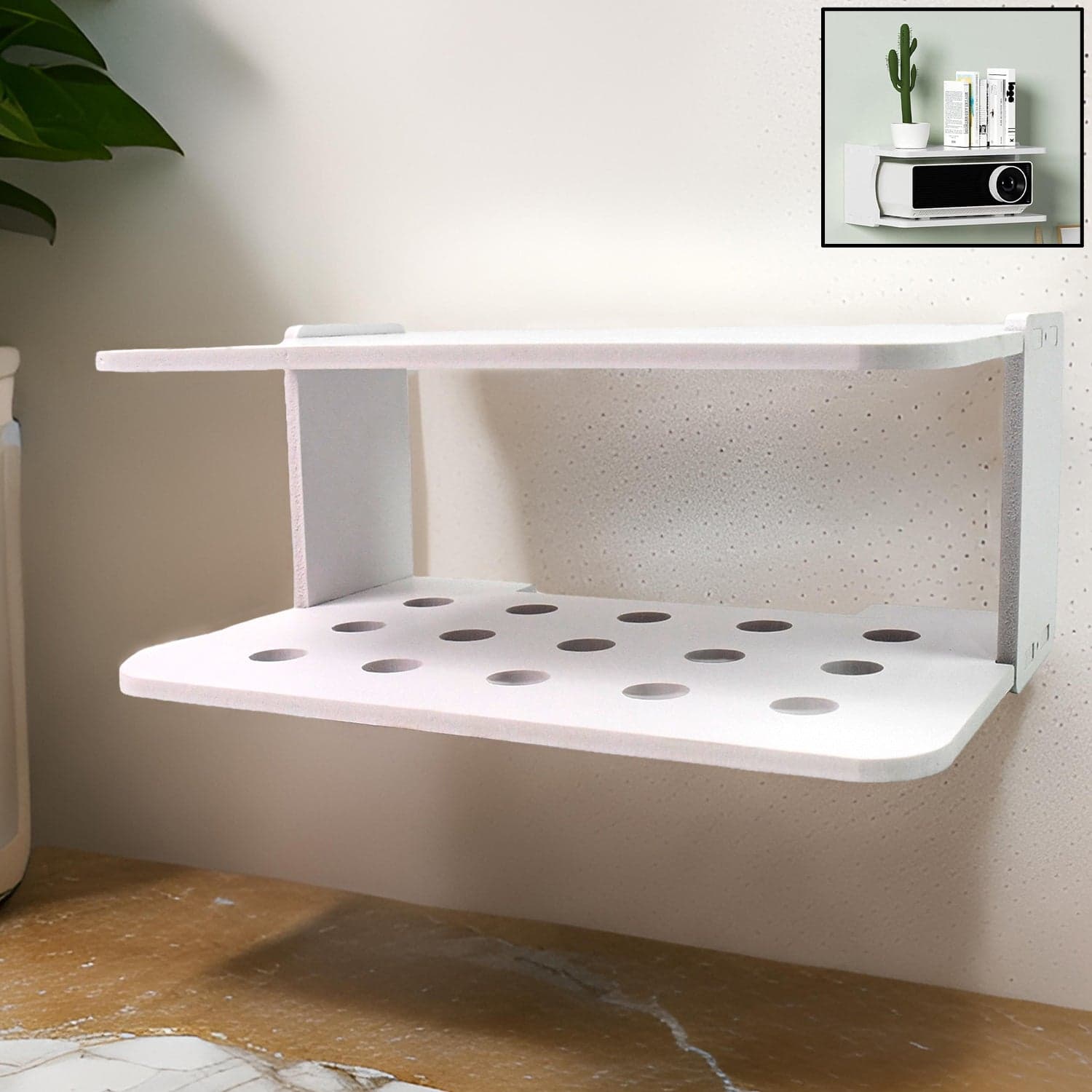 Decorative Wall Shelf Bracket, Set-Top Box Rack (1 Pc) thumbnail 1