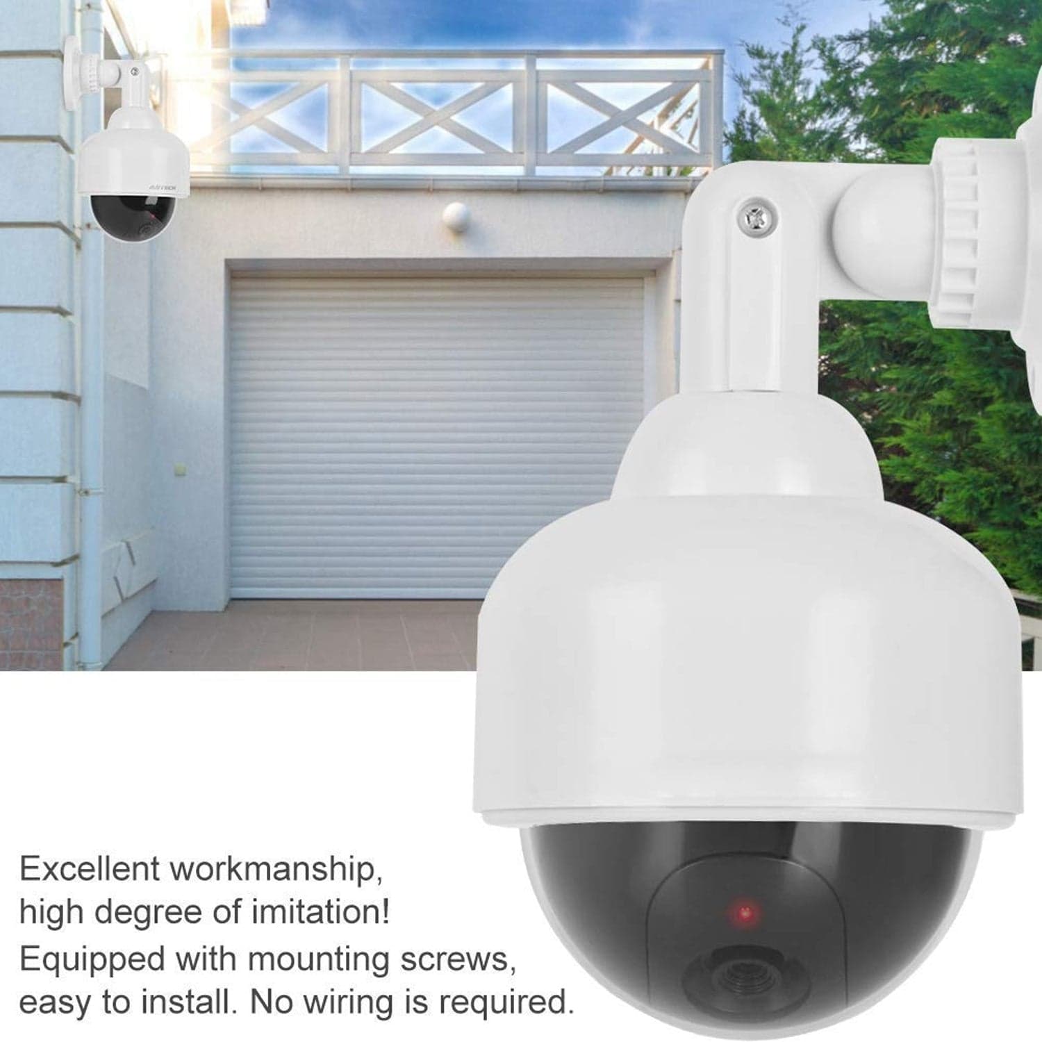 Fake / Dummy Camera CCTV, with Flashing Red LED Light (1 Pc / Battery Not Included) thumbnail 6